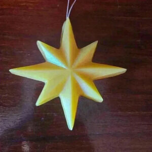 Handmade Beeswax Ornament - Large  Star - Different Lengths